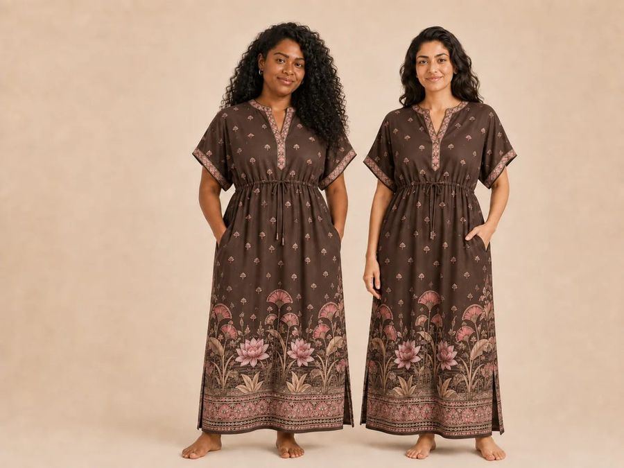 ياسمين — قفطان واسع للكاحل من NESRA Home